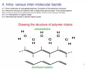 Drawing the structure of polymer chains