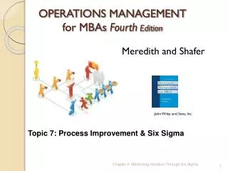 OPERATIONS MANAGEMENT for MBAs Fourth Edition