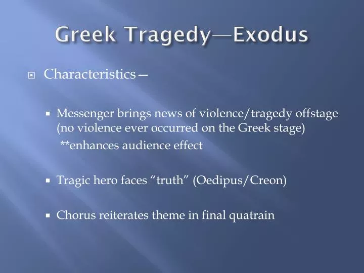 greek tragedy exodus