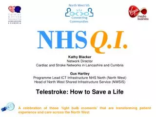 Kathy Blacker Network Director Cardiac and Stroke Networks in Lancashire and Cumbria Gus Hartley Programme Lead ICT In