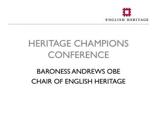 HERITAGE CHAMPIONS CONFERENCE