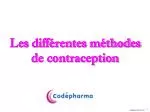 Les différentes méthodes de contraception - slide 1