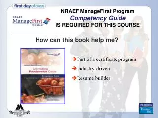 NRAEF ManageFirst Program Competency Guide IS REQUIRED FOR THIS COURSE