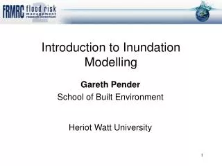 Gareth Pender School of Built Environment