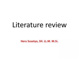 Literature review