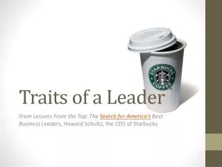 Traits of a Leader