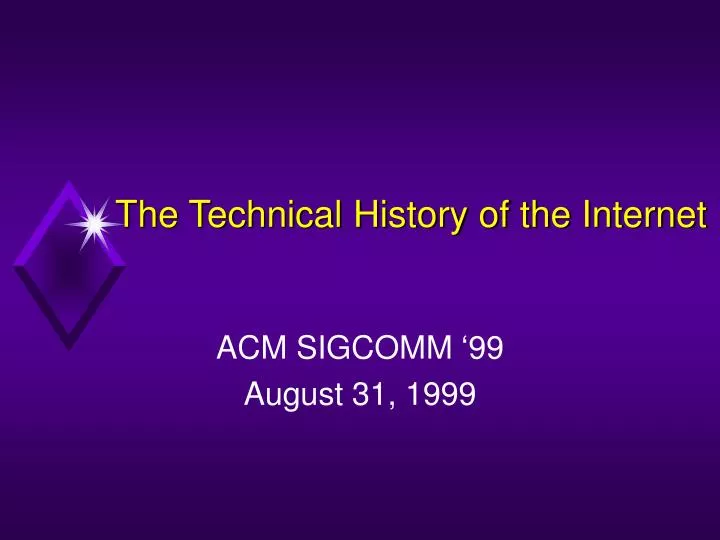 the technical history of the internet