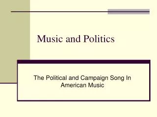 Music and Politics