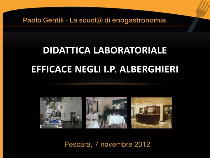 didattica laboratoriale efficace negli i p alberghieri