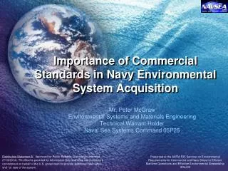 Importance of Commercial Standards in Navy Environmental System Acquisition
