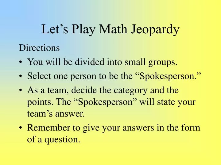 let s play math jeopardy