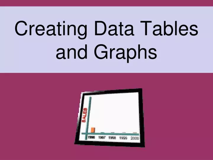 creating data tables and graphs