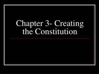 Chapter 3- Creating the Constitution