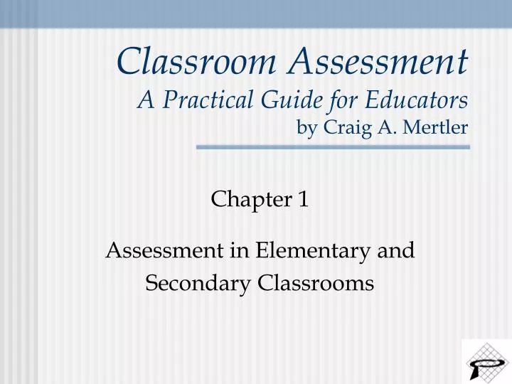 classroom assessment a practical guide for educators by craig a mertler