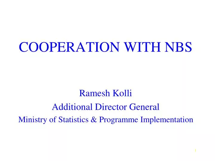 cooperation with nbs
