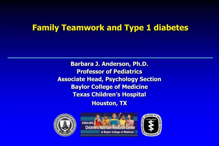 family teamwork and type 1 diabetes