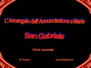 L' Arcangelo dell' Annunciazione a Maria
