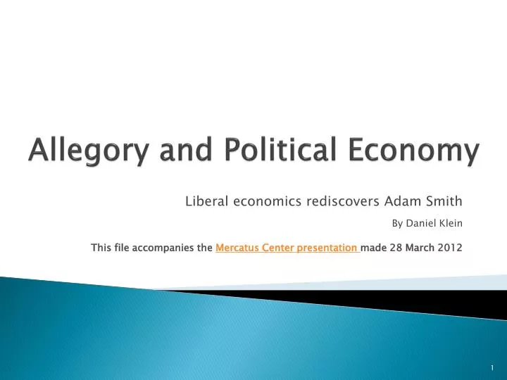 allegory and political economy