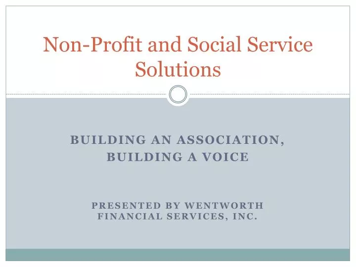 non profit and social service solutions