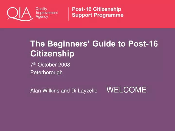 the beginners guide to post 16 citizenship