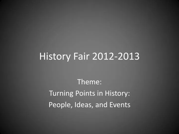 history fair 2012 2013