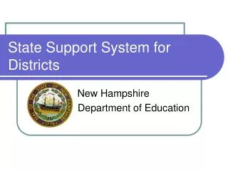 State Support System for Districts