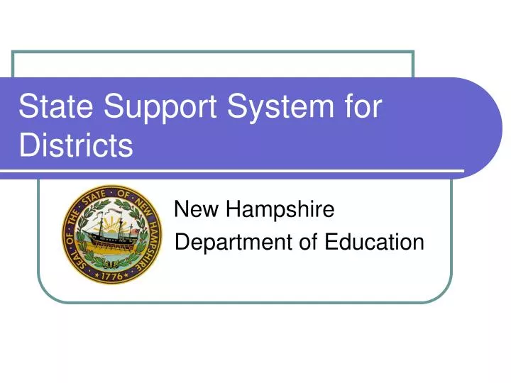state support system for districts