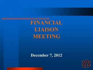 FINANCIAL LIAISON MEETING