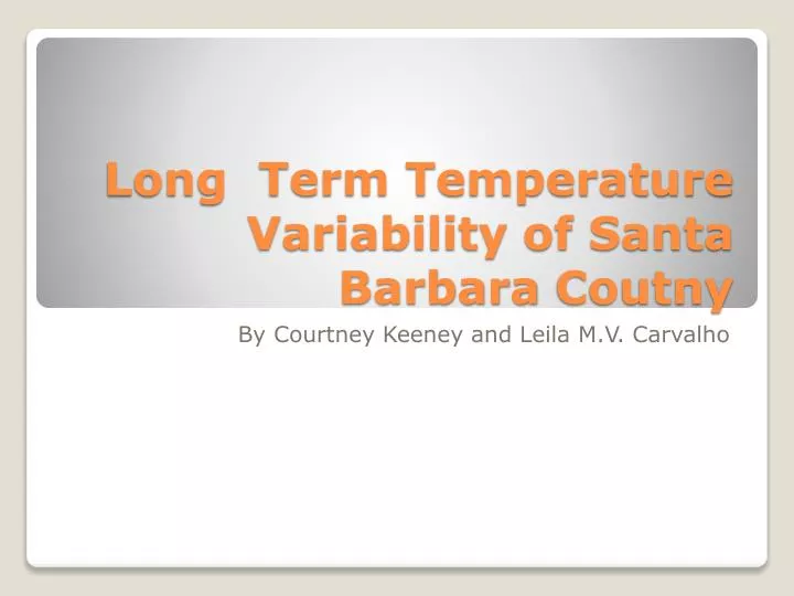 long term temperature variability of santa barbara coutny