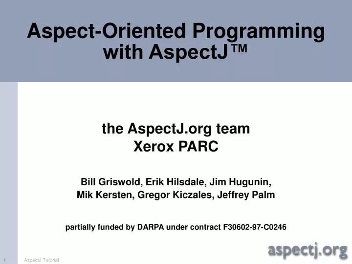 aspect oriented programming with aspectj