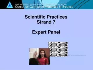 Scientific Practices Strand 7 Expert Panel