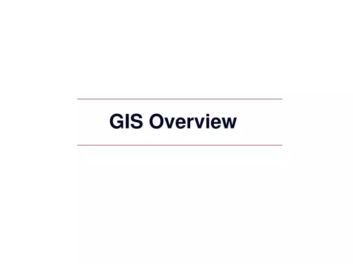 gis overview