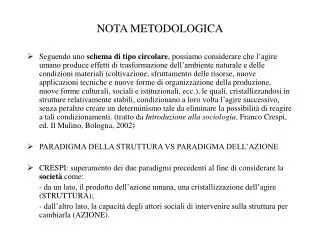 nota metodologica