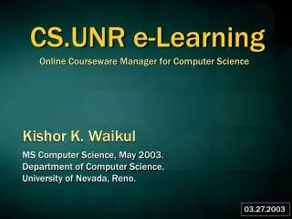 Online Courseware Manager for Computer Science