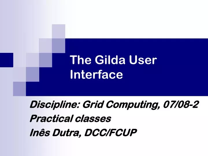 the gilda user interface