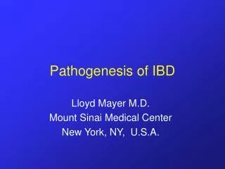 Pathogenesis of IBD