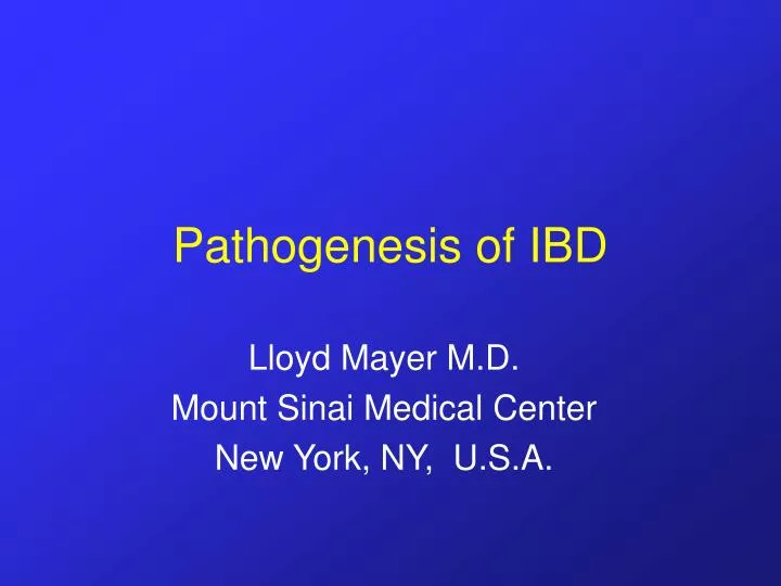 pathogenesis of ibd