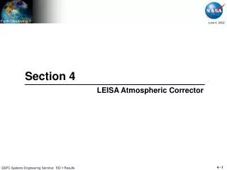 Section 4 LEISA Atmospheric Corrector