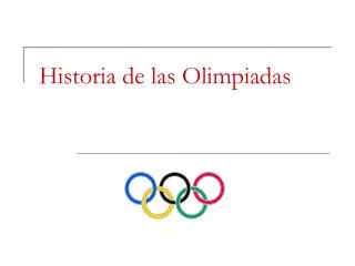 Historia de las Olimpiadas