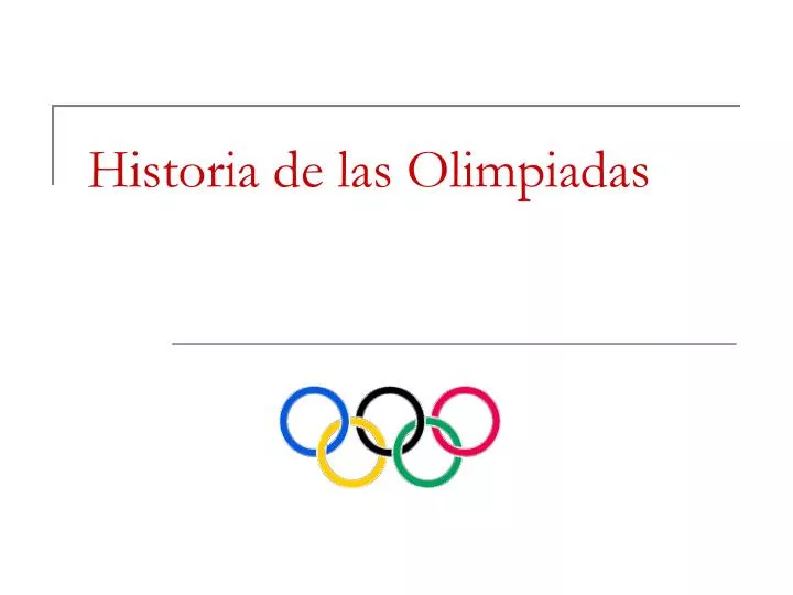 historia de las olimpiadas