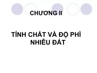 CHƯƠNG II