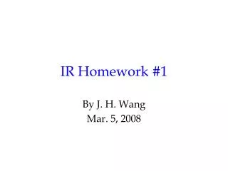 IR Homework #1