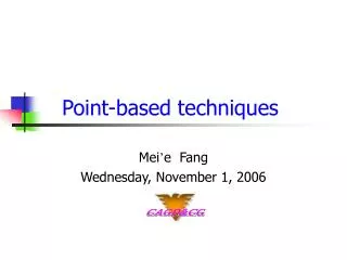 Point-based techniques