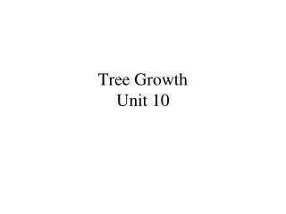 Tree Growth Unit 10