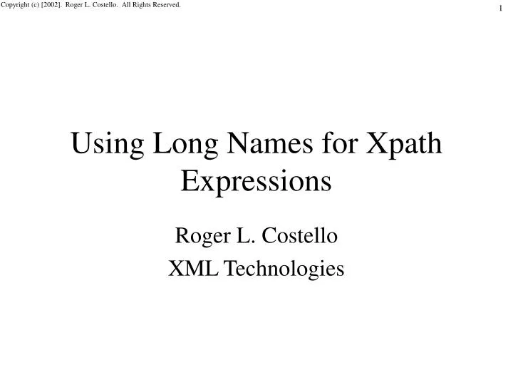 using long names for xpath expressions