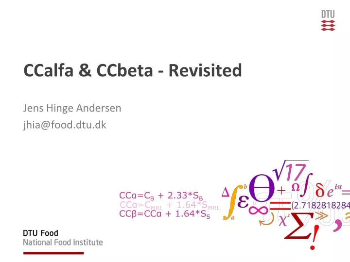 ccalfa ccbeta revisited