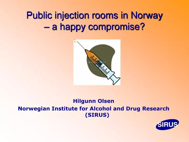 public injection rooms in norway a happy compromise