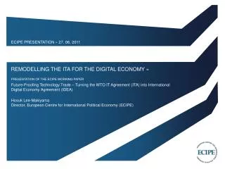 REMODELLING THE ITA FOR THE DIGITAL ECONOMY »