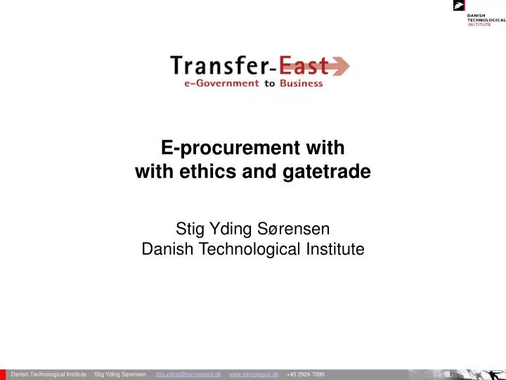e procurement with with ethics and gatetrade