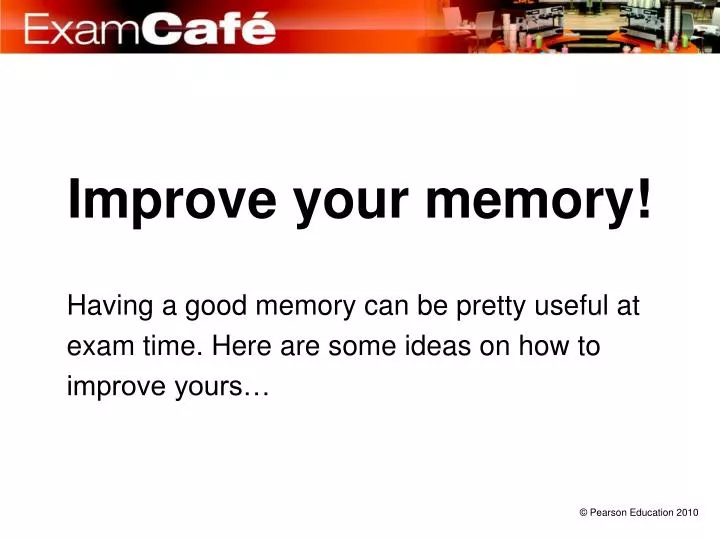 improve your memory
